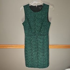 Ann Taylor Teal Floral Mini Dress